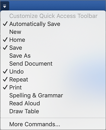 Full quick access toolbar support for office for mac free